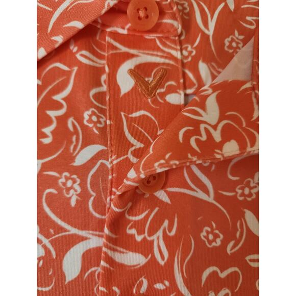 Callaway Golf Opti-Dri  Men's Polo Shirt Large Coral Chic NWT - Picture 6 of 12